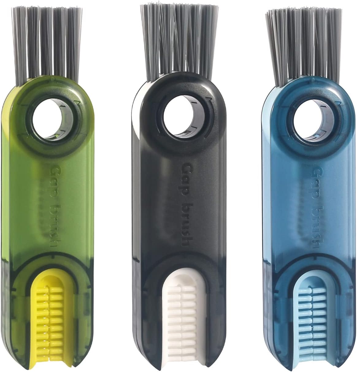 Skiennix 3-in-1 Cup Lid Gap Cleaning Brush Set - Multifunctional Silicone Bottle Cleaner | Kitchen Tool