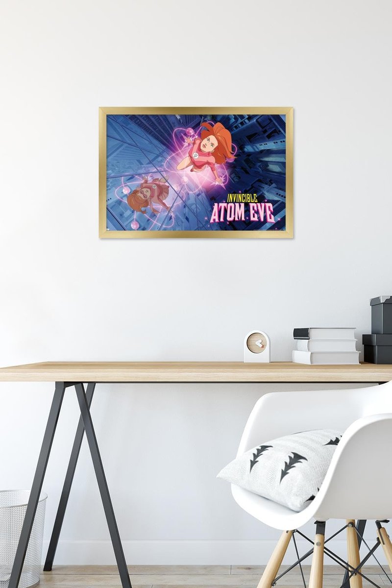 Invincible: Season 2 - Atom Eve One Sheet Wall Poster, 22.4L" x 14.7W", Gold Framed Version