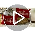RABUSOFA Red Christmas Pillow Cover 18x18 Inch Holiday Decor Cushion Case