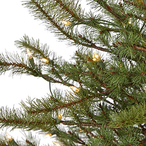Nearly Natural 4ft Pre-Lit Artificial Christmas Tree with 100 Lights