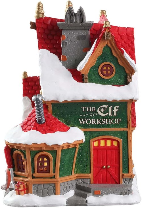Lemax Santa's Wonderland Lighted Building - The Elf Workshop | Festive Holiday Decor