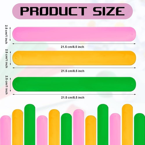 Charniol Wrapping Paper Roll Holder - 12-Piece Silicone Covered Metal Strips for Organized Gift Storage | 1 x 9 Inch (Green, Yellow, Pink)