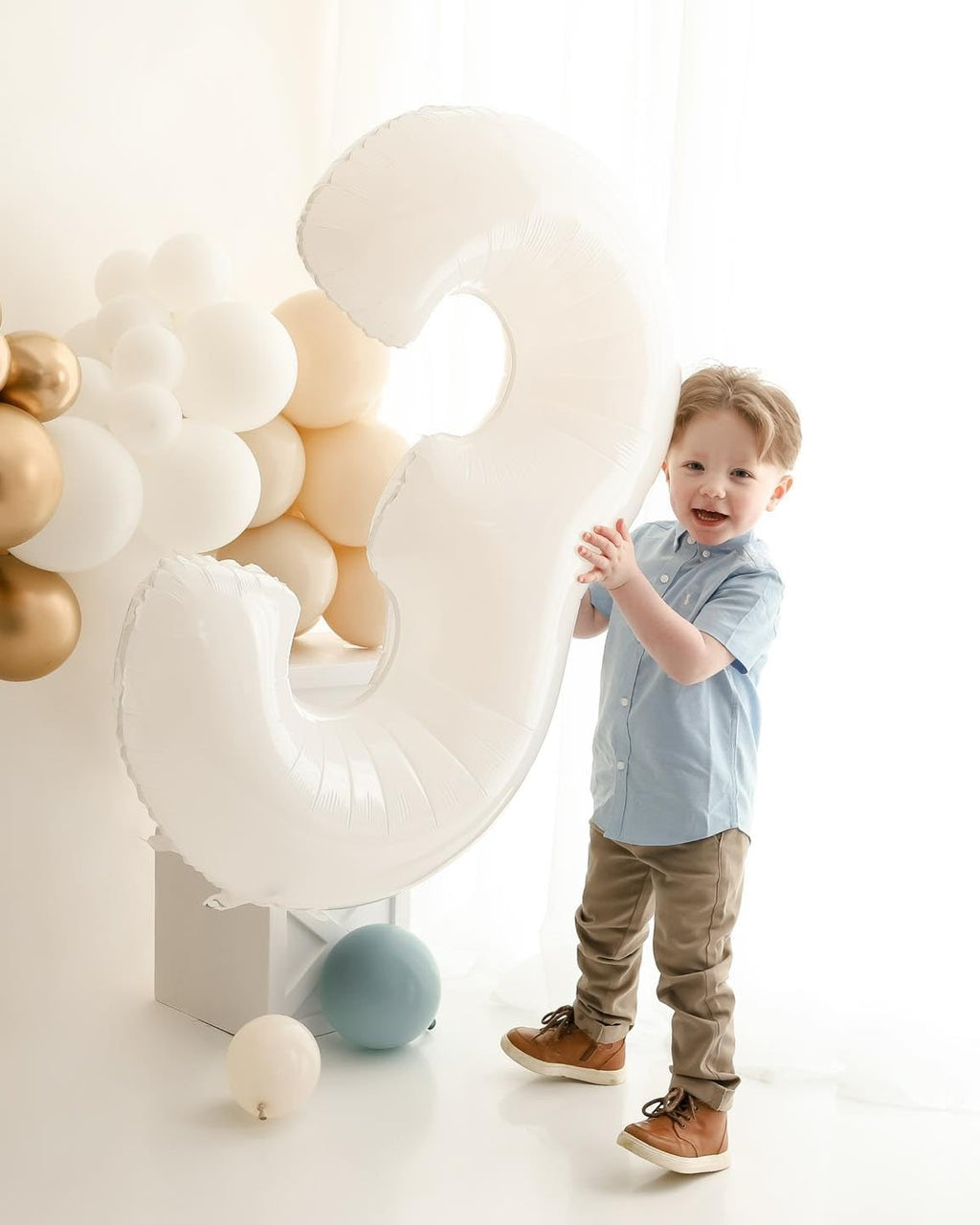 Translucent Number 8 Balloon by [Brand Name] - 40 Inch White Birthday Decoration for Boys & Girls
