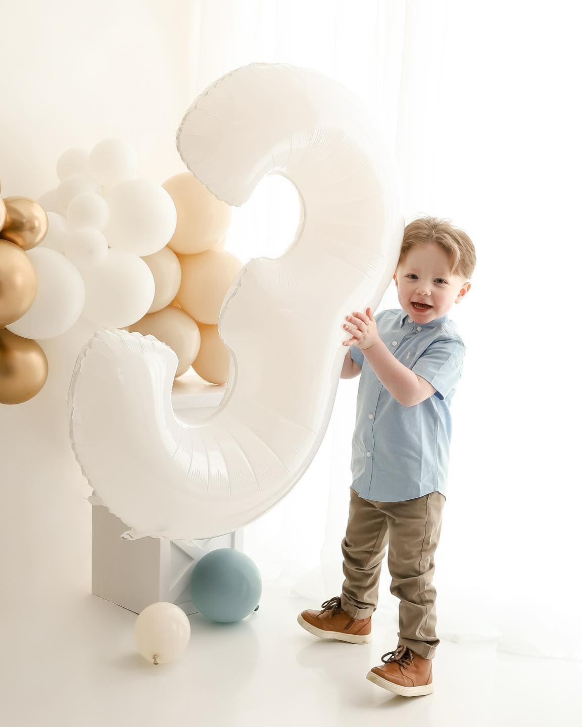 Translucent Number 8 Balloon by [Brand Name] - 40 Inch White Birthday Decoration for Boys & Girls