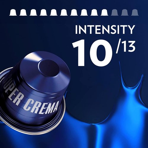 Lavazza Super Crema Aluminum Capsules - Medium Roast Arabica & Robusta Blend | 60 Count for Nespresso Machines