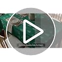 Horaldaily Green Jacquard Christmas Tree Tablecloth 60x60in Square