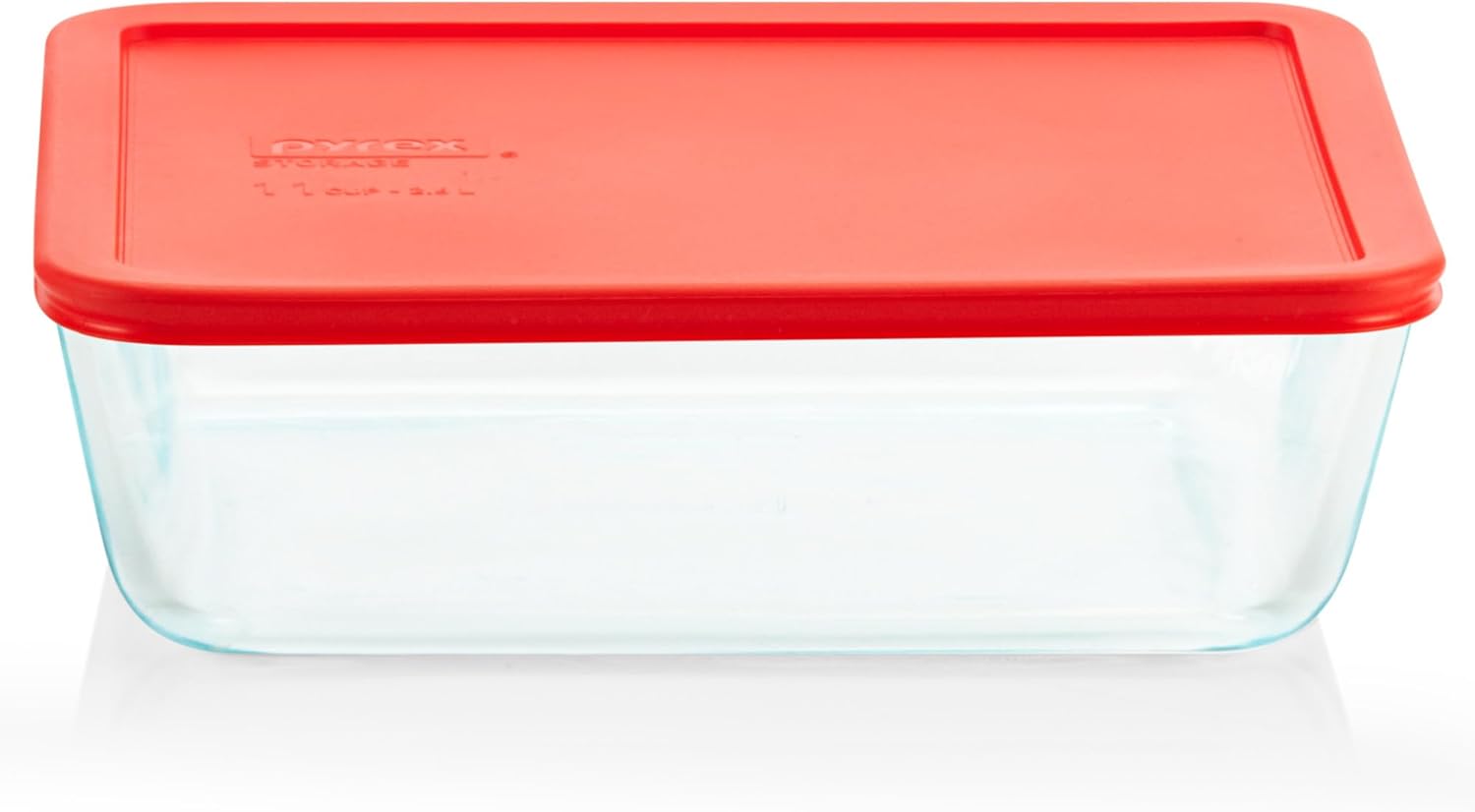 Pyrex Simply Store Glass Food Storage Container - 11 Cup | BPA-Free Lids, Microwave & Dishwasher Safe