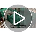 Horaldaily Green Jacquard Round Tablecloth 60x60 Inches for Christmas & Holiday Dining