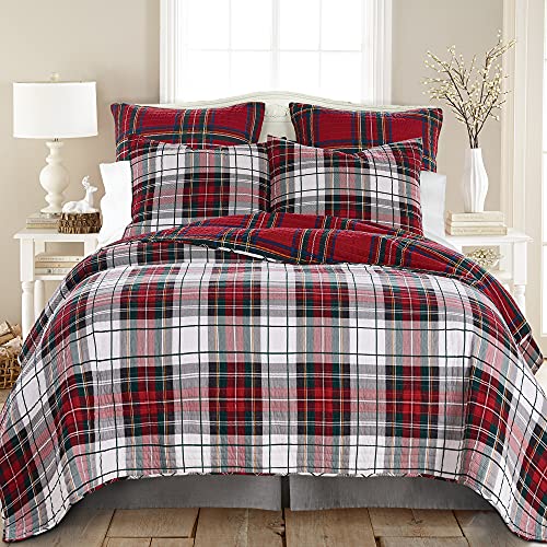 Spencer Plaid Quilt - King Size - Reversible Christmas Tartan