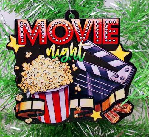 Movie Night Popcorn Ornament for Christmas Tree, Festive Holiday Decor