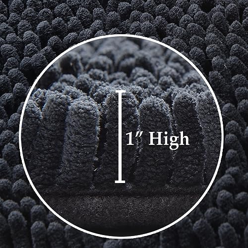 RUN HELIX 4-Piece Extra Soft Chenille Bathroom Rug Set - Non-Slip Bath Mats