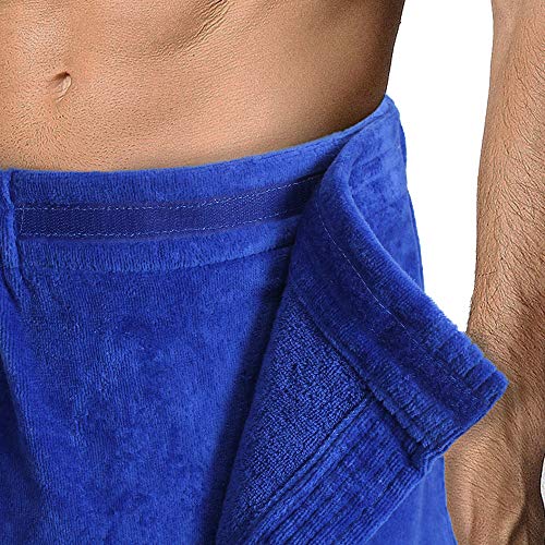 Adjustable Men's Body Wrap Towel - 100% Turkish Cotton Terry Velour