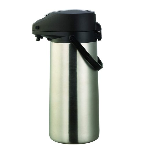 Ideal Settings 213020001 Airpot, Stainless Steel Lined, 3 Liter, Stainless/Black