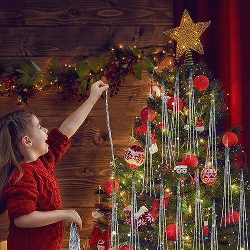 Lyrow Laser Silver 6000 Tinsel Icicles for Christmas Tree & Holiday Decor - 6 Packs