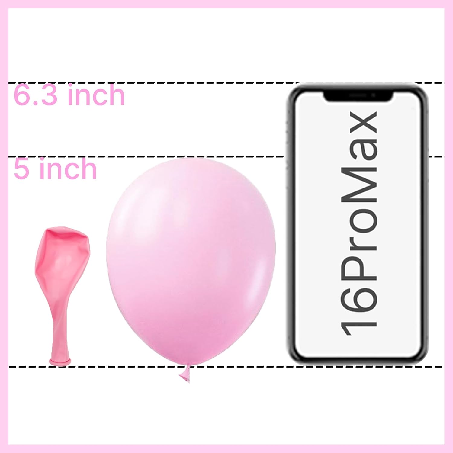 PartyWoo Baby Pink Balloons - 100pcs 5 Inch Pastel Balloons for Baby Showers & Celebrations
