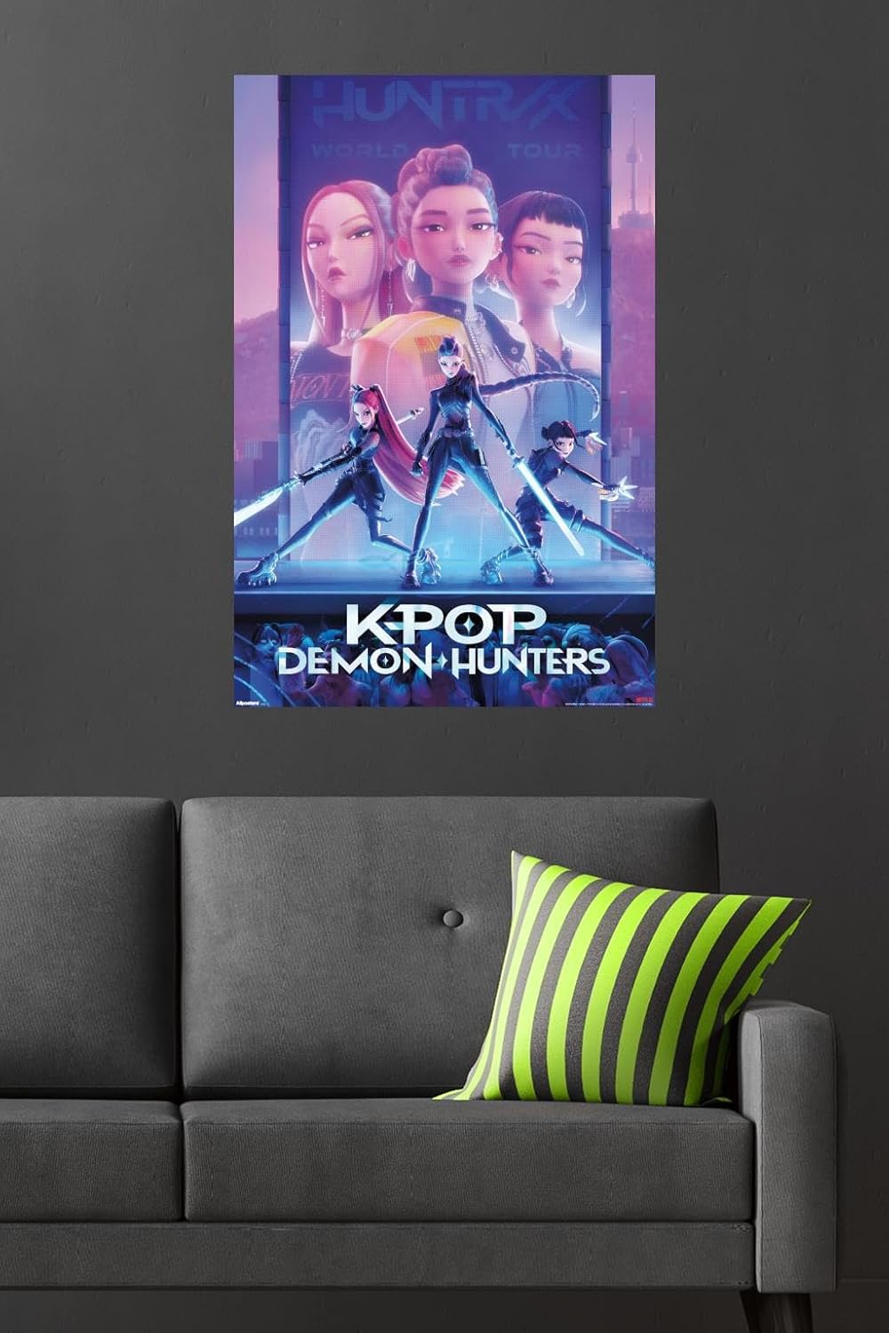 Netflix KPop Demon Hunters Poster - Unframed Wall Art, 34" x 22.4" for Stylish Decor