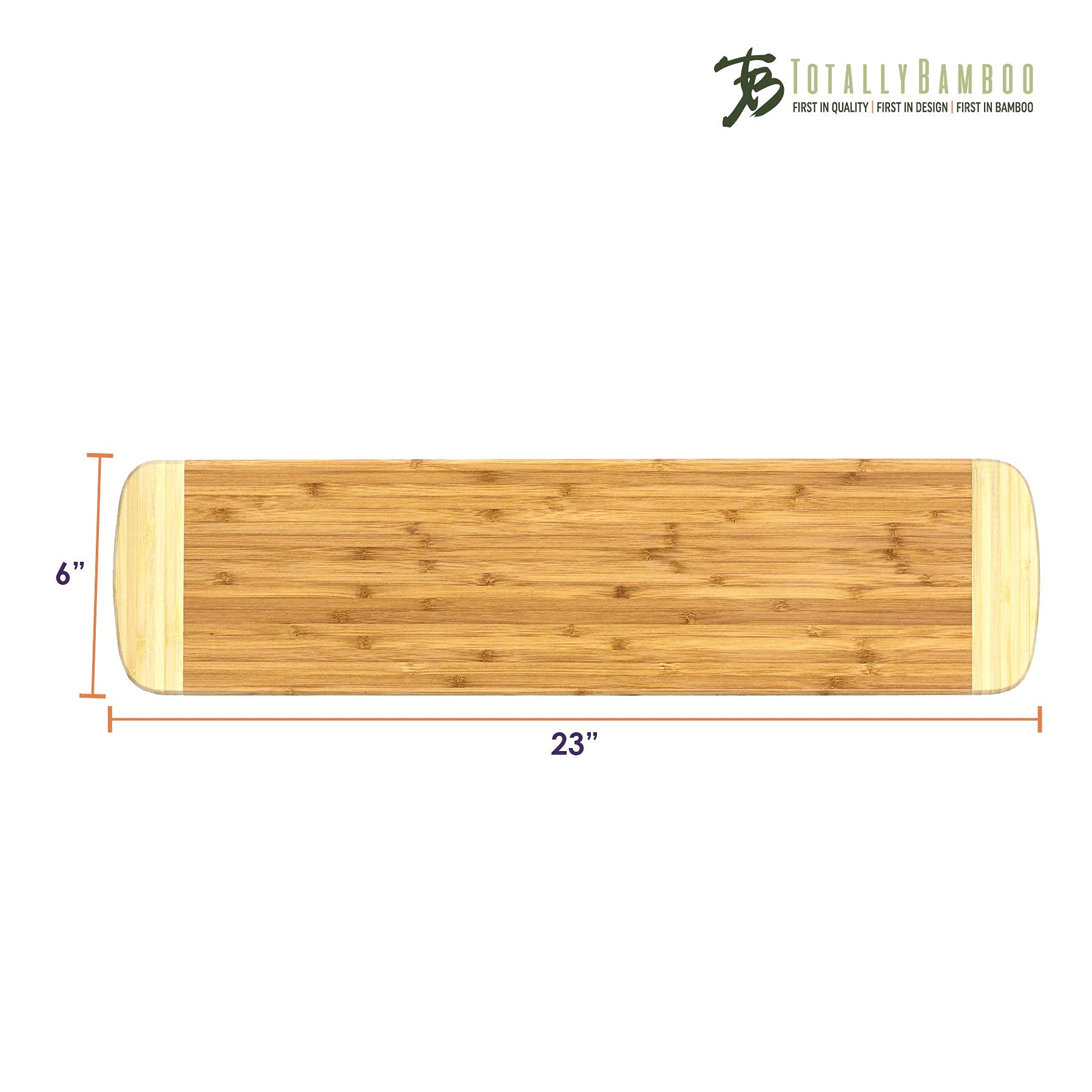 Totally Bamboo Palaoa Bread Serving & Cutting Board, Great for Charcuterie and Appetizer Spreads, 23" x 6"
