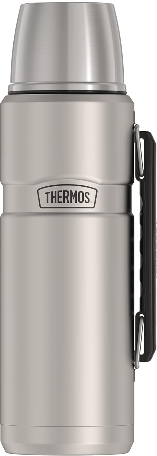 THERMOS Stainless King Vacuum-Insulated Beverage Bottle - 40 Ounce, Matte Stainless Steel Finish