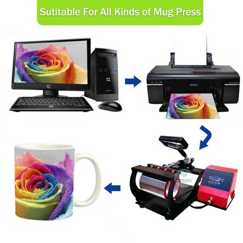 CRUMANCY 36pcs Sublimation Mugs, 11oz White Coffee Cup Set, Ceramic Coffee Mug, with Foam Box, Machine Washable, White Ceramic Cups Bulk Mugs for Tea Latte Hot Cocoa