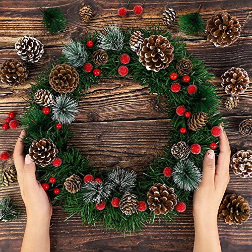 Fovths 232-Piece Christmas Pine Cone & Berry Decor Set for Holiday Crafts