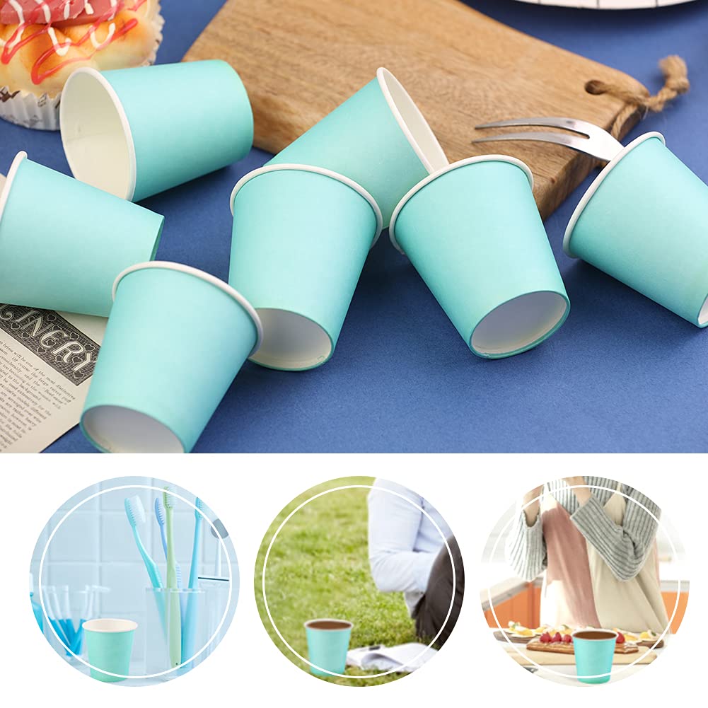 Giwrmu 200 Pack 3 oz Paper Cups, Disposable Bathroom Cups 3 oz, Snack Paper Cups for Mouthwash, Perfect for Bathroom, Mouthwash, Party Snacks