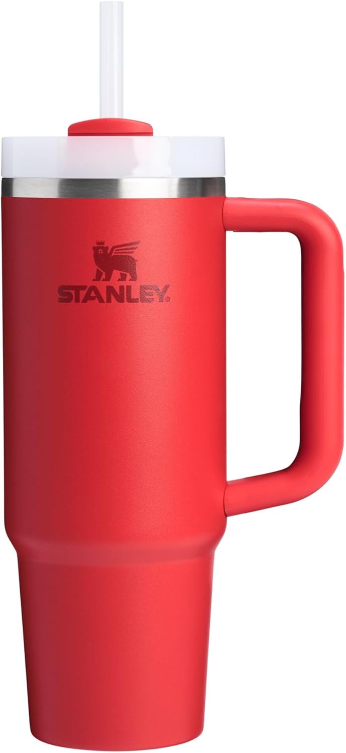 STANLEY Quencher H2.0 Tumbler - 30 oz Insulated Stainless Steel Cup with Handle & Straw | Chili Red