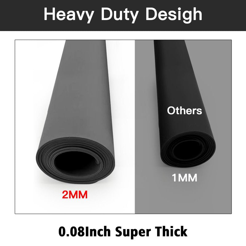 2MM Extra Thick Silicone Mats for Kitchen Counter, 23.6" x 15.7" Kitchen Island Heat-Resistant Coffee Mat, Non-slip Desk Protect Mat, Multipurpose Countertop Protector (Semitransparent)
