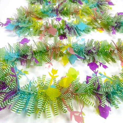 33ft Pastel Easter Tinsel Garland - Glittery Spring Holiday Decor