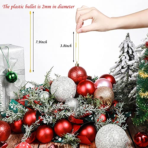 1000-Piece Precut Christmas Ornament Hanging Cords with Snap Lock