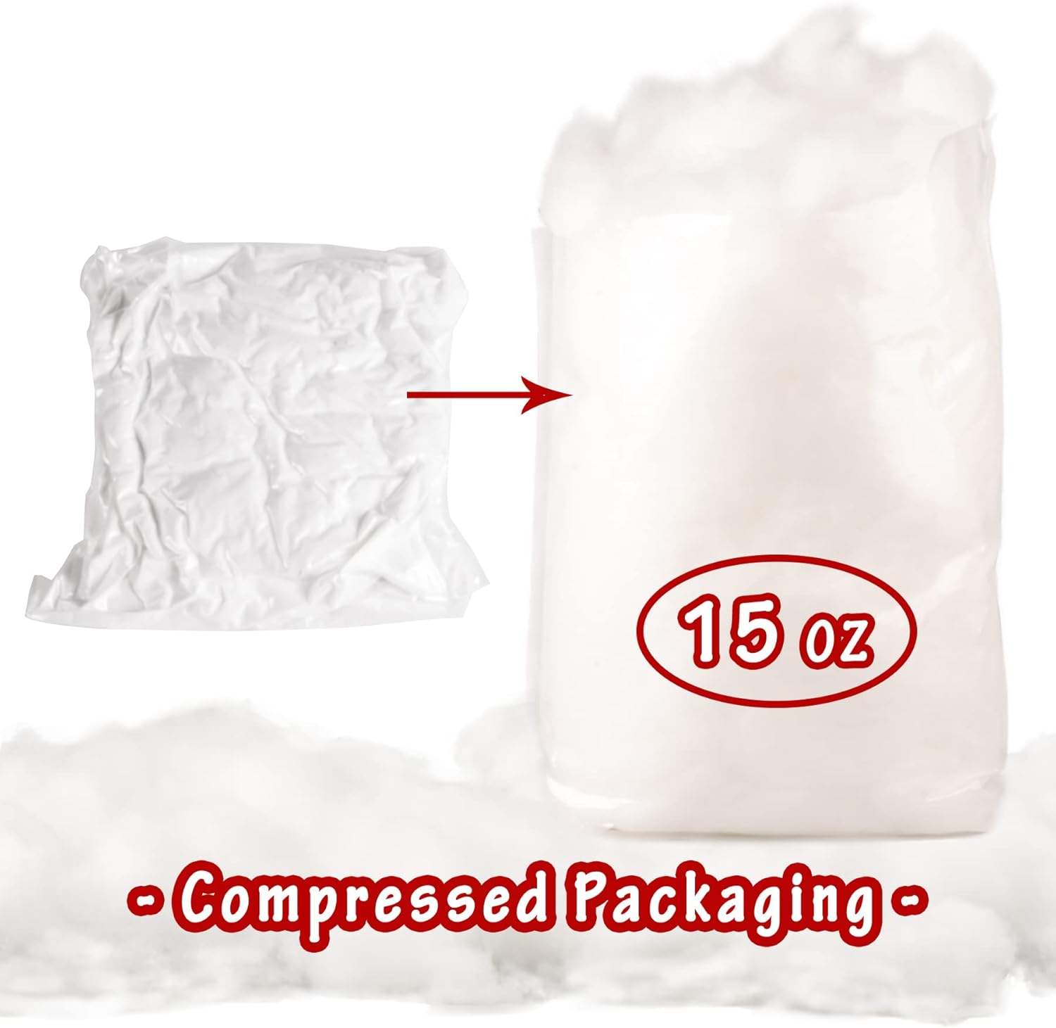 Skiennix Christmas Fake Snow Decor - 15oz Fluffy Artificial Snow for Winter Mantle & Holiday Displays