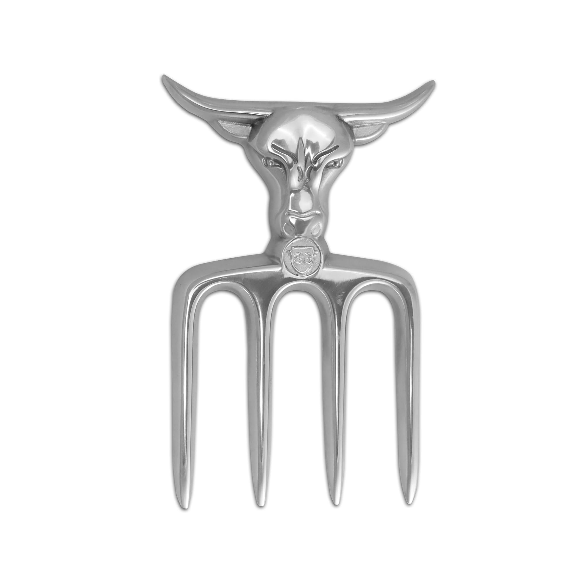 Brazilian Flame Aluminum Bad Bull Fork 4 Teeth with Leather Sheath