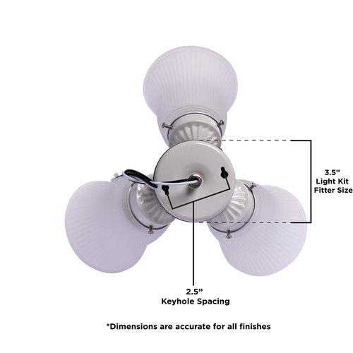 Westinghouse 7785000 Three-Light Led Cluster Ceiling Fan Light Kit, Oil Rubbed Bronze Finish with Frosted Ribbed Glass , White