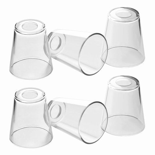 MIAOMEIO Fixture Replacement Clear Glass Shade, E26 Base with 1-5/8" Fitter, 6-Pack Cone Replacement Shades for Pendant Light, Wall Sconce, Vanity Light, Table Lamp