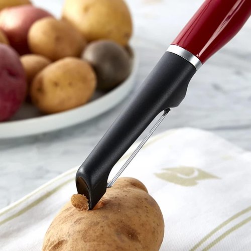 KitchenAid Gourmet Euro Peeler - 8.7-Inch Precision Tool in Vibrant Red