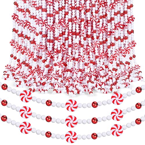 Gerrii 108 Ft Christmas Candy Cane Garland - Holiday Decorative String