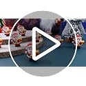 Chunful 50 Pcs Christmas Santa Figurines Gift Box - Mini Rubber Miniature Santa Clauses