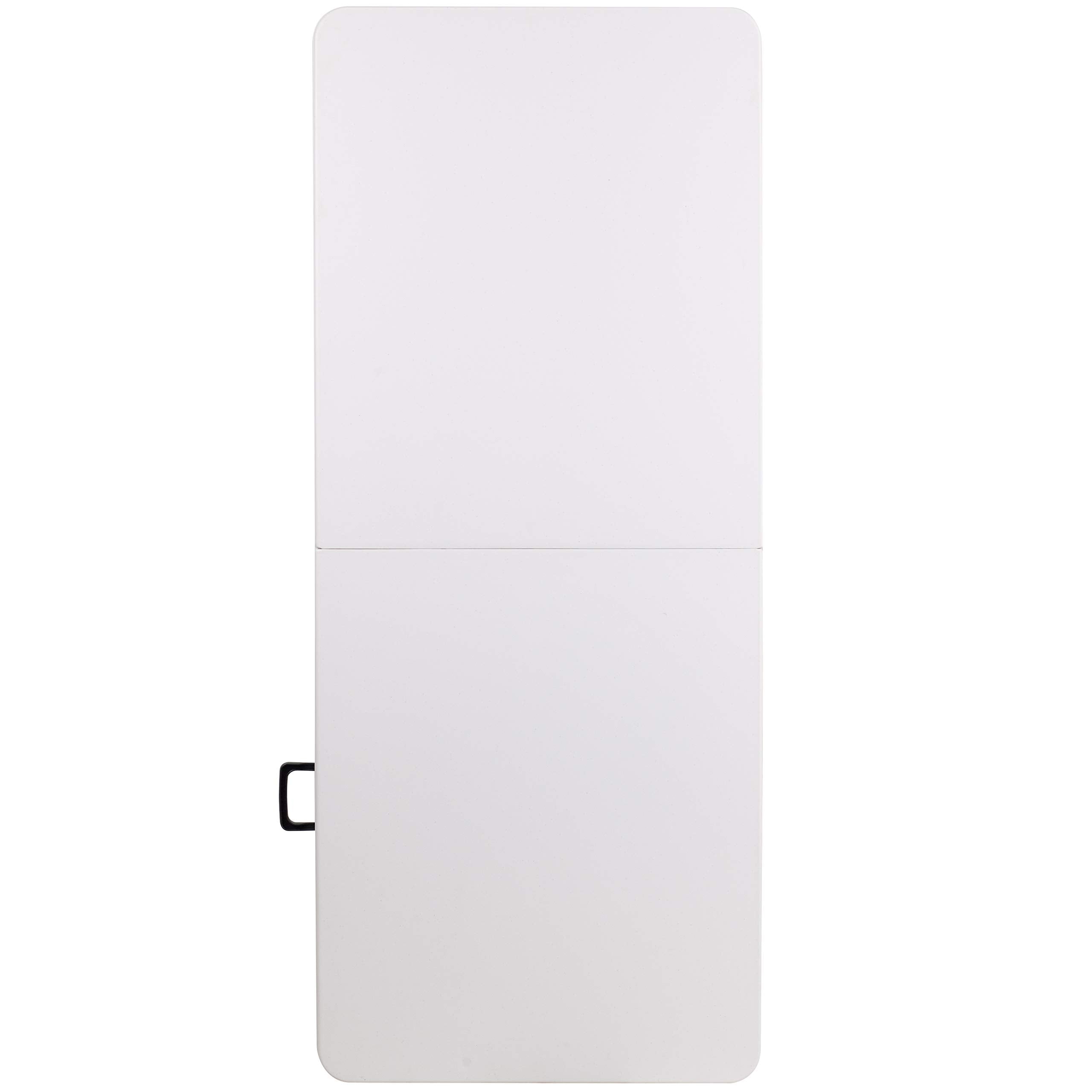 Flash Furniture Elon 6' Rectangular Plastic Folding Event Table with Carrying Handle, Bi-Fold Banquet Table for Indoor/Outdoor Events, White