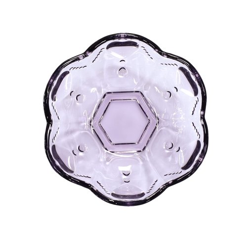 CHOOLD Vintage Romantic Glass Sakura Heart Embossed Dessert Bowl - 8oz