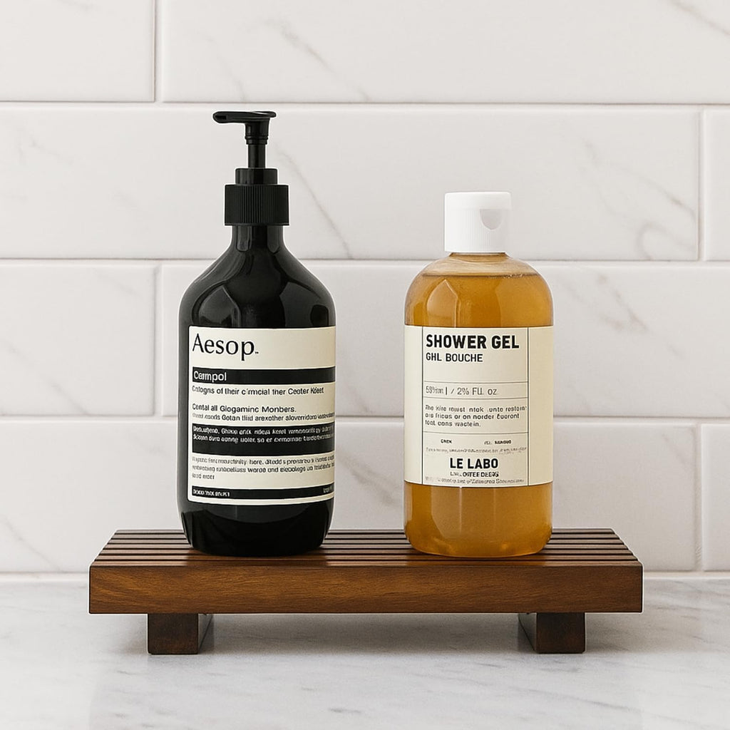 Acacia Wood Riser - Decorative Kitchen & Bathroom Sink Tray | Pedestal Stand for Soap & Sponge