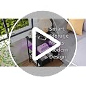 Nightstands Set of 2 with Charging Station, Fabric Drawer & Open Shelf