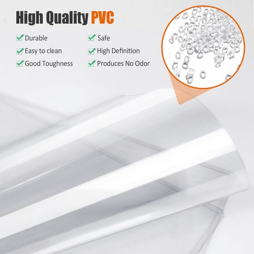 Menu Covers 8.5 x 11, 18 Pack, 2 View Restaurant Menu Covers, All Clear Vinyl Menu Sleeves, Menu Holder, Top-Loading