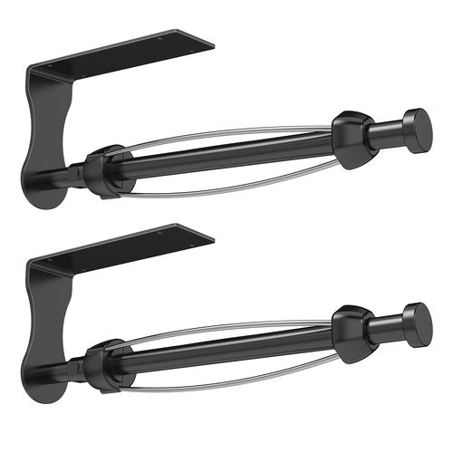 SetSail Paper Towel Holder Under Cabinet Easy Tear Wall Mount Self-Adhesive or Drilled for Kitchen Bathroom Black 2 Packs