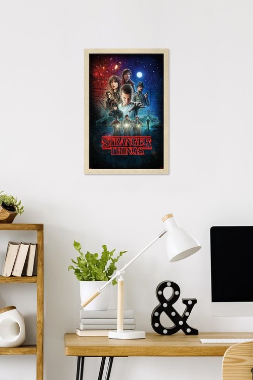 Netflix Stranger Things - One Sheet Wall Poster, 22.4L" x 14.7W", Blonde Framed Version