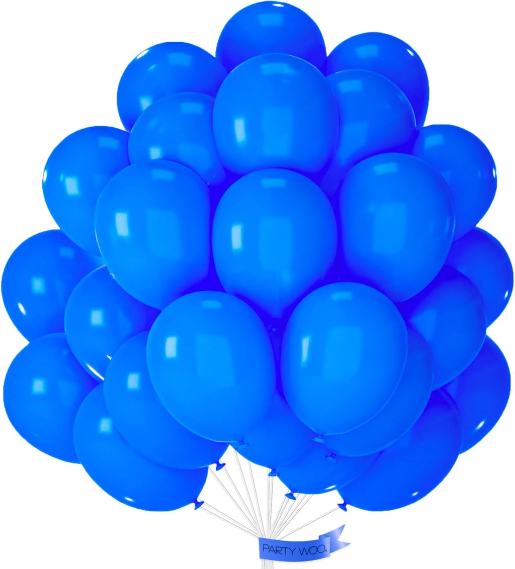 PartyWoo Royal Blue Balloons - 50 Pack of 12-Inch Dark Blue Latex for Weddings & Celebrations
