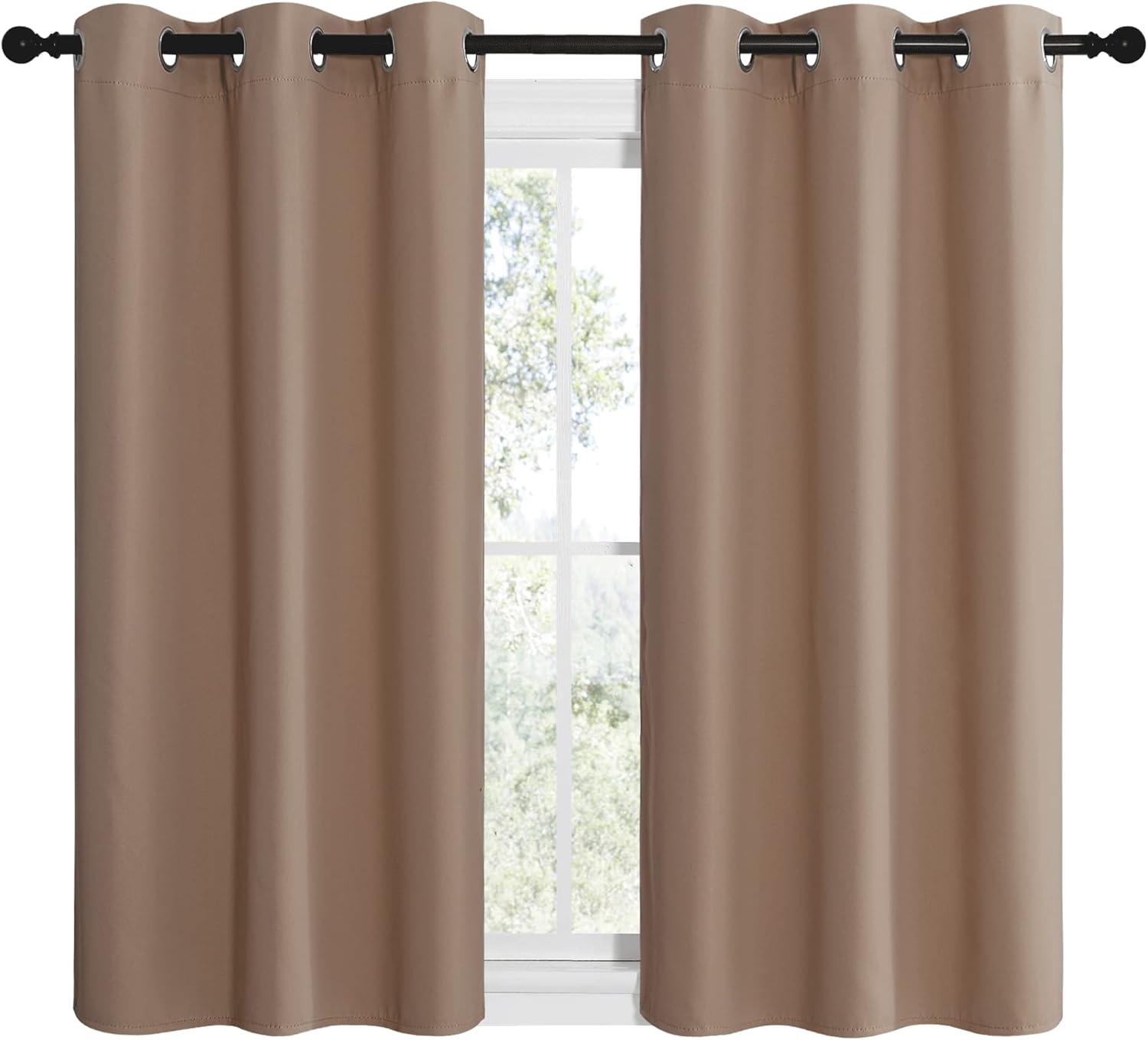 NICETOWN Blackout Curtains - Thermal Insulated Grommet Drapes for Kitchen or Bedroom | Set of 2, 42x48 Inch