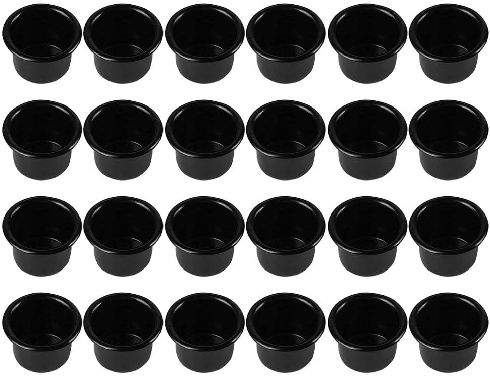 Skiennix 36-Piece Aluminum Candle Cup Set - Mini Taper Candle Holders in Black