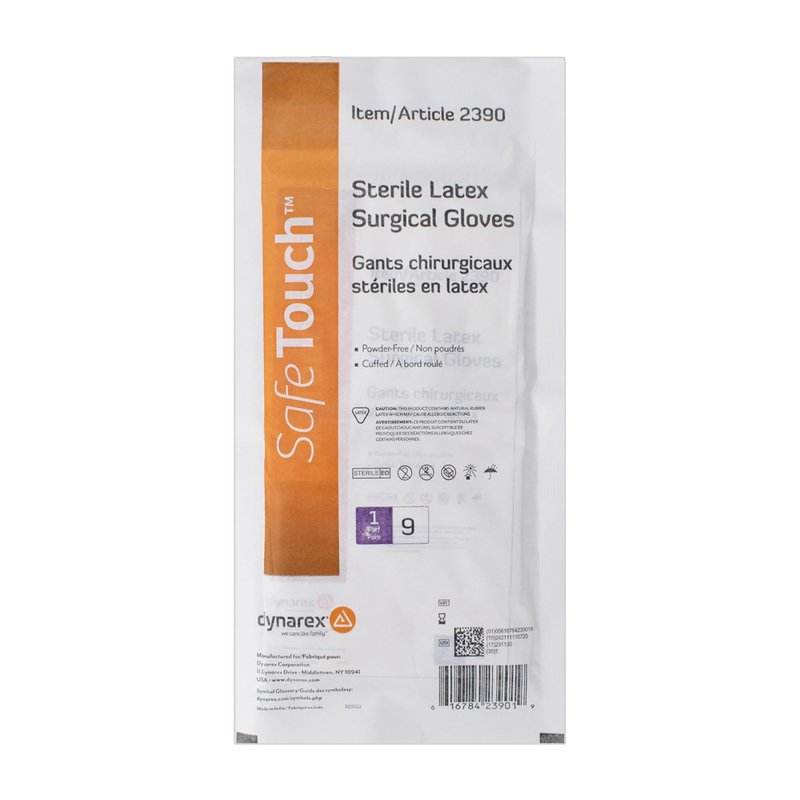 Powder Free Latex Surgeon/Surgical Gloves, Size 9, Sterile, 50 Pair/Box