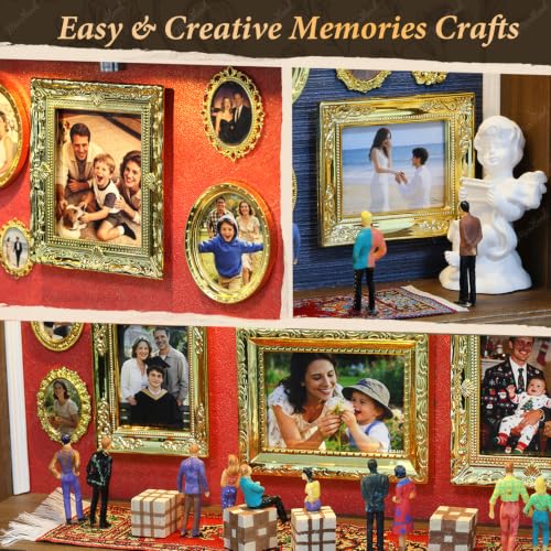 DIY Memory Museum Shadow Box Kit with 15 Mini Picture Frames & Spotlights