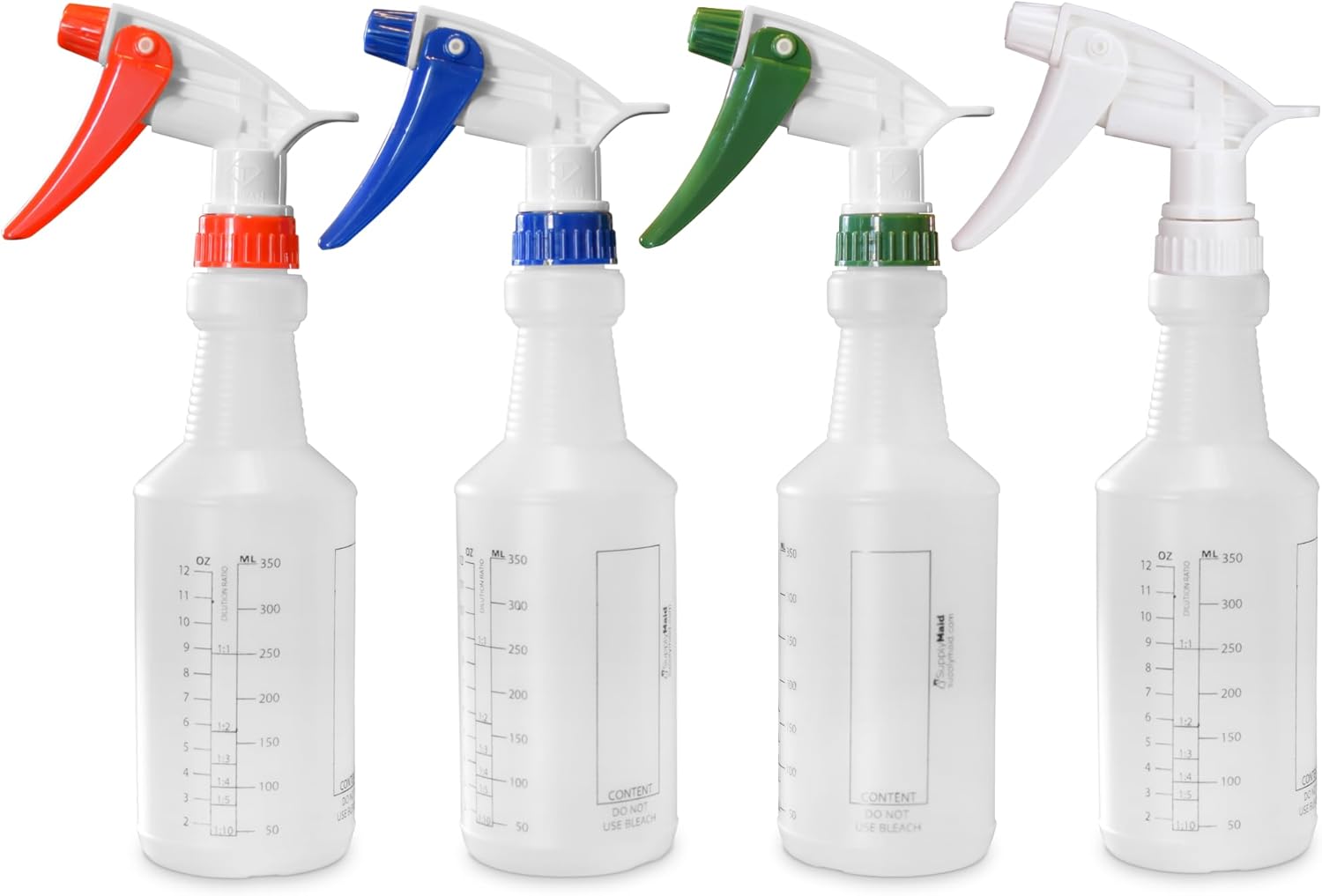 Skiennix Commercial-Grade 16 oz Spray Bottles - Perfect for Cleaning, Essential Oils & More | 4-Pack