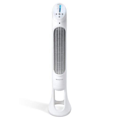 Honeywell QuietSet Whole Room Oscillating Tower filter Fan with Remote, White, HYF260